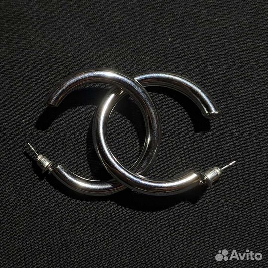 Серьги кольца и бабочки