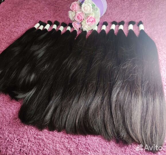 Волосы чёрные 50, 60см