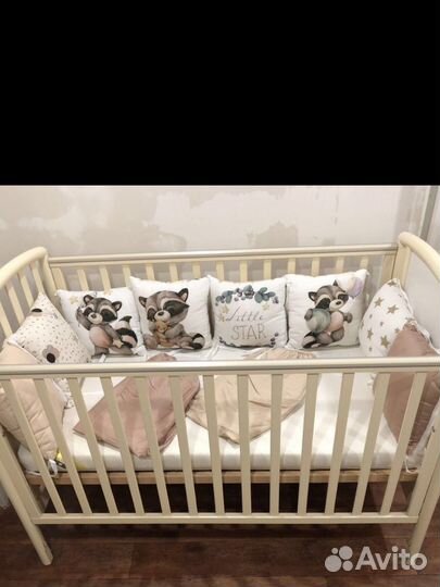 Бортики ручной работы для детской кроватки