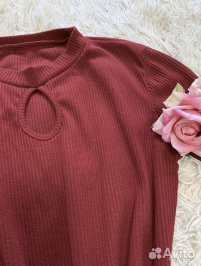 Платье лапша винного цвета 42-44