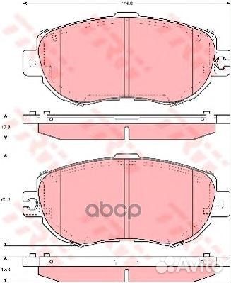 Колодки тормозные дисковые перед GDB1241 TRW