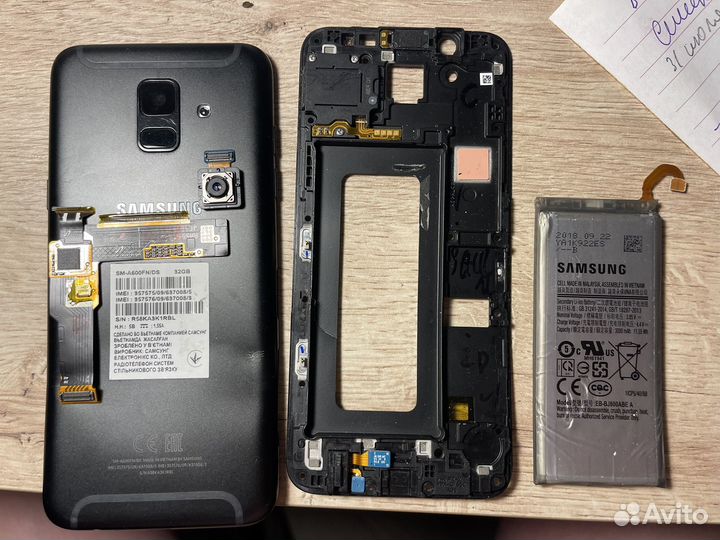 Запчасть для телефона samsung sm-a600fn