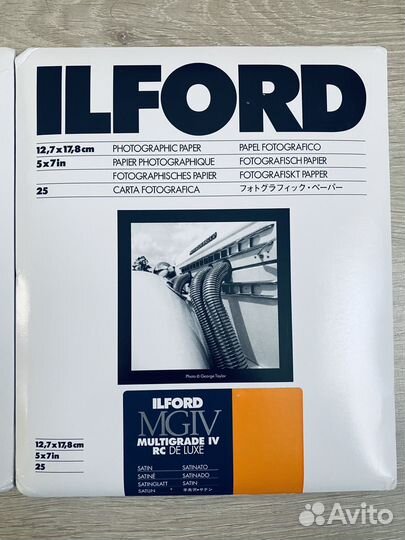 Фотобумага Ilford multigrade lv rc 12.7x17.8