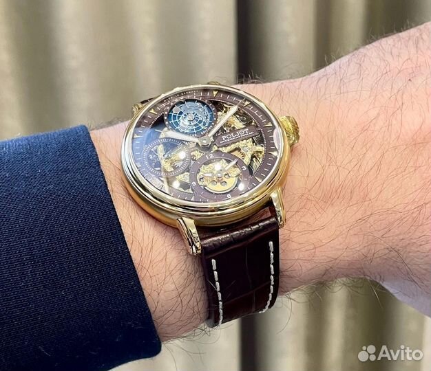 Часы скелетон Poljot-International Globetrotter