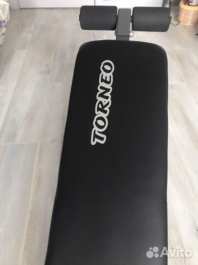 Силовой тренажер torneo, скамья, блины 10 кг