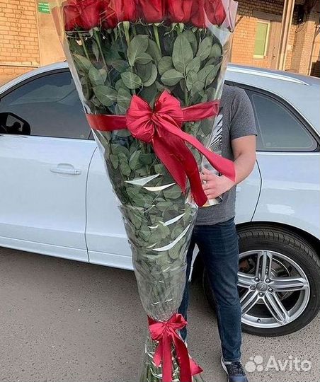 Метровые розы с доставкой