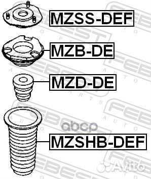 Подшипник опоры переднего амортизатора (mazda 2