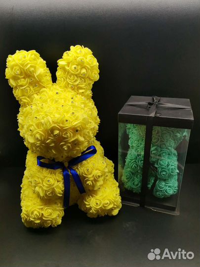 Медведь и заяц из роз