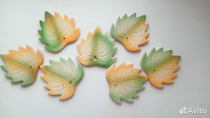Листья керамические 7 штук