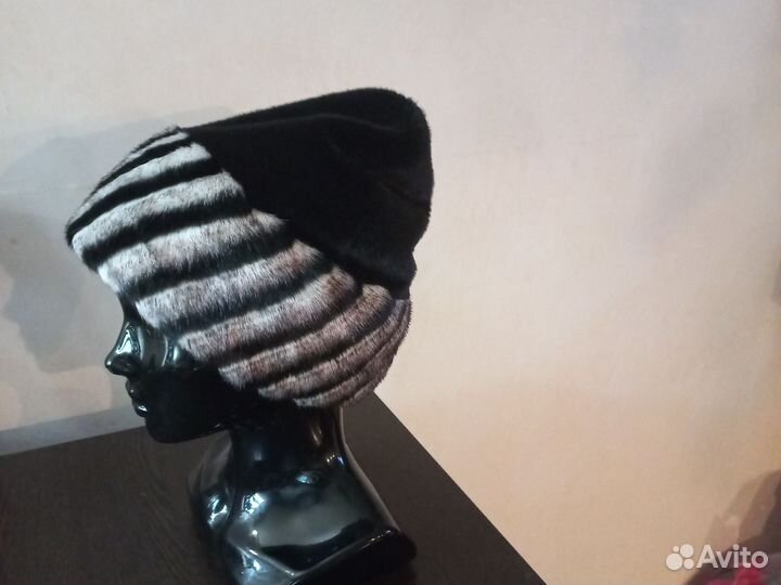 Шапка меховая норка женская (экомех)