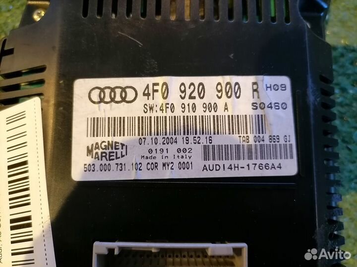 Спидометр (панель приборов) 4F0920900R Audi A6 C6