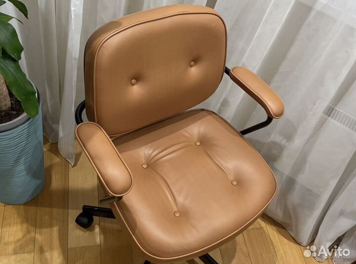 Кожаное кресло IKEA икея икеа alefjäll алефьелль