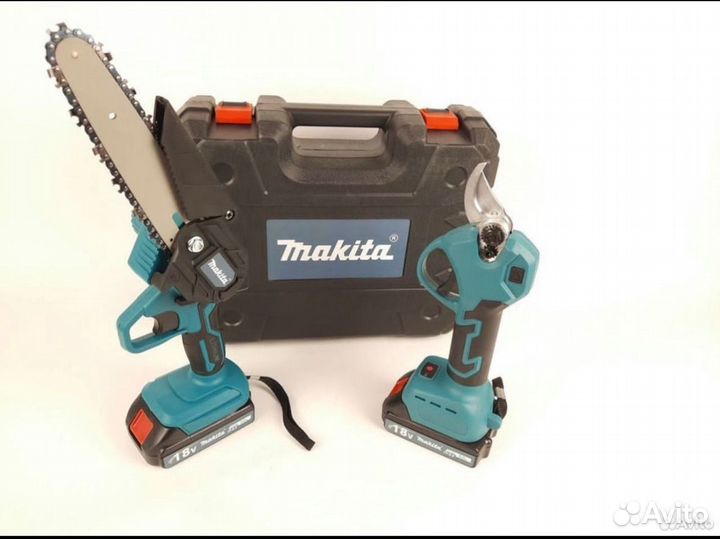 Секатор аккумуляторный и цепная пила сучкорез