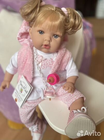 Испанская Кукла мягконабивная nines d’onil 45 с