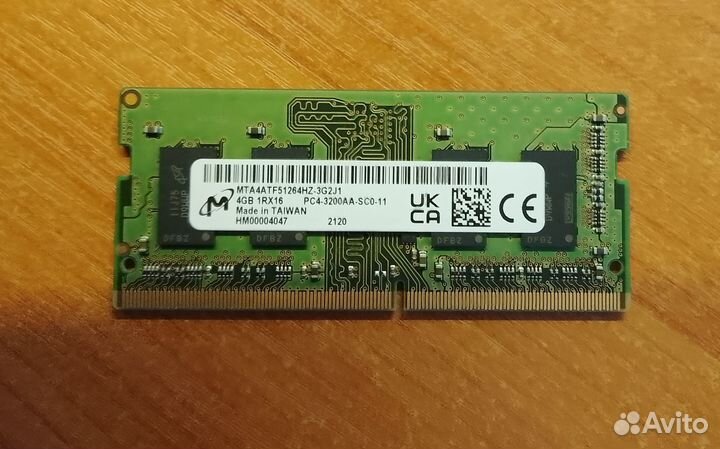 Оперативная память SO-dimm ddr4 4gb 3200 мгц