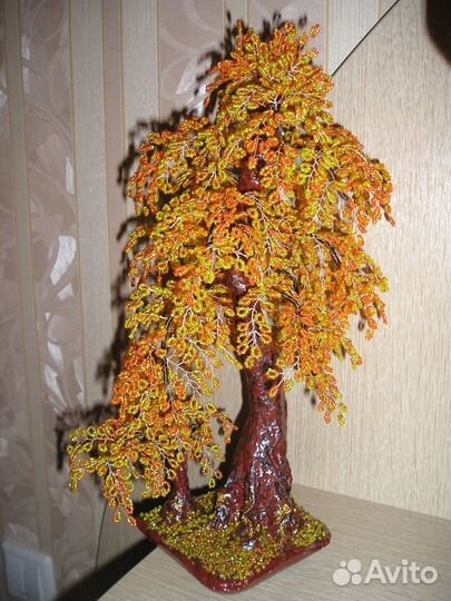 Деревья и цветы из бисера