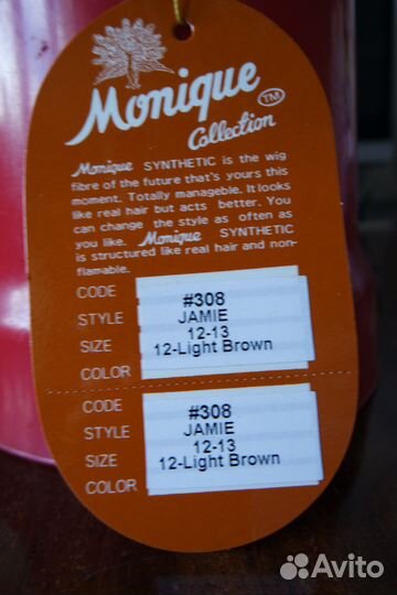 Парик для куклы Monigue Collection р-р 12-13