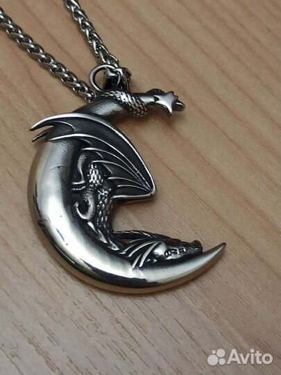 Кулон Спящий дракон, сталь