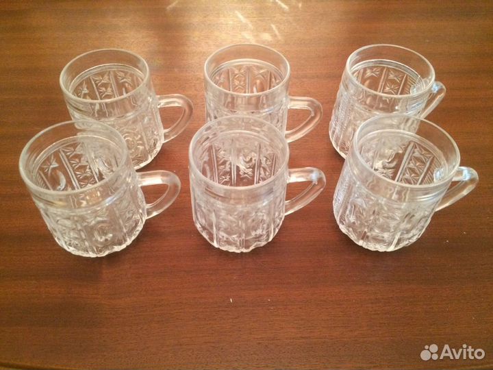 Кружка хрустальная 6 шт