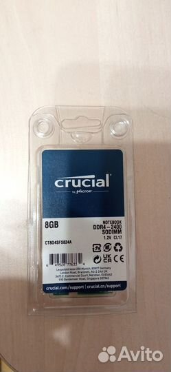 Модуль памяти Crucial ct8g4sfs824a DDR4 - 8гб 2400