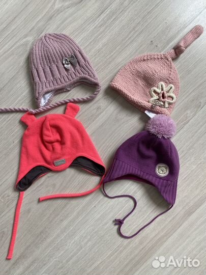 Шапки демисезонные на девочку 44-46