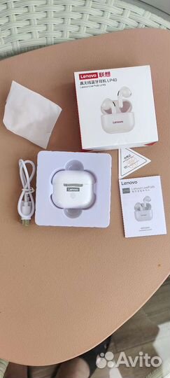 Беспроводные наушники новые Lenovo LP 40