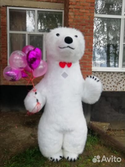 Поздравление от большого белого медведя