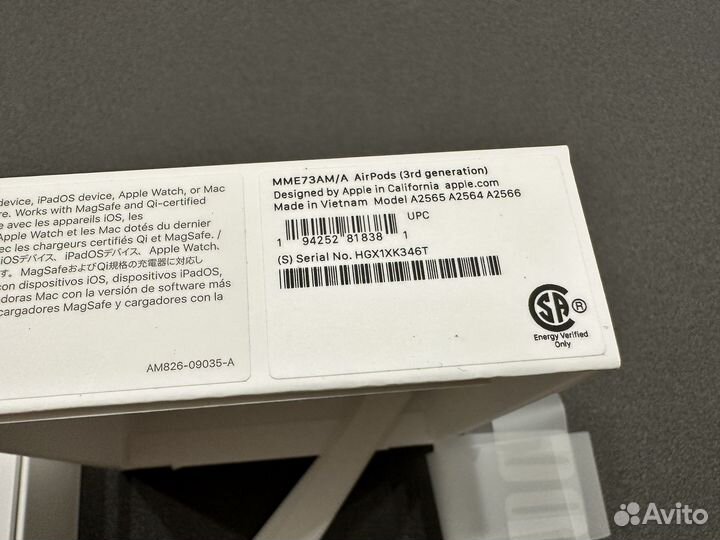 Наушники apple airpods 3