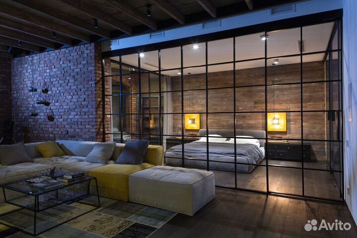 Межкомнатные перегородки из алюминия на заказ