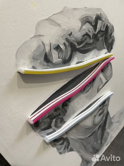 Картина маслом поп арт (с подсветкой)