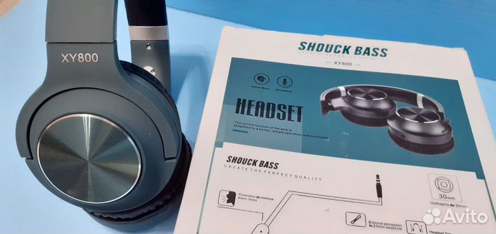 Наушники Shock Bass, съёмный кабель, нoвыe