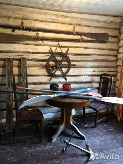 Штурвал корабельный вёсла якорь линзы для фонаря