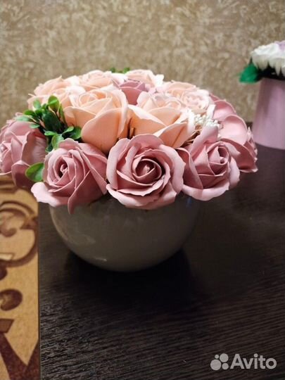 Букет из мыльных роз