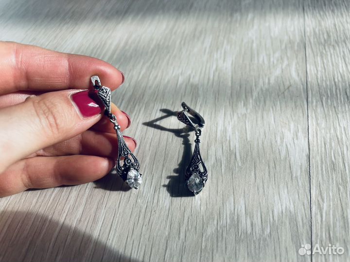 Серьги серебро