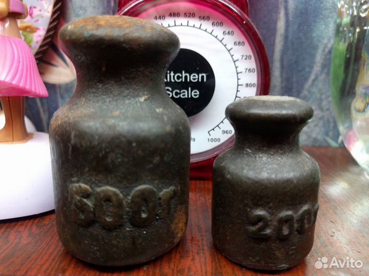 Торговые чугунные гири 2 шт. за