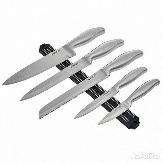 Набор кухонных ножей c магнитным держателем