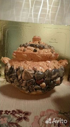 Декор морской галькой. Подсвечники и не только