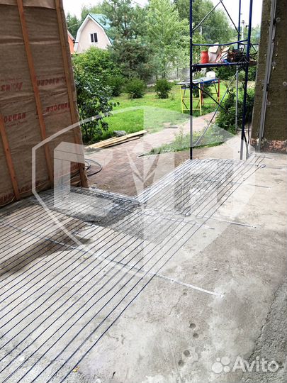 Обогрев ступеней пандус греющим кабелем (анти лед)