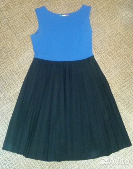 Платье сине-черное