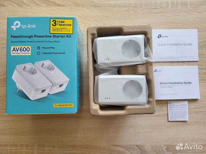 Комплект адаптеров Powerline TP-link TL-PA4010P KI