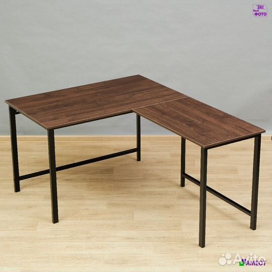 Угловой стол на металлокаркасе Даврит 1Д ш120/г120