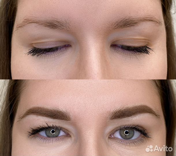 Перманентный макияж бровей, татуаж