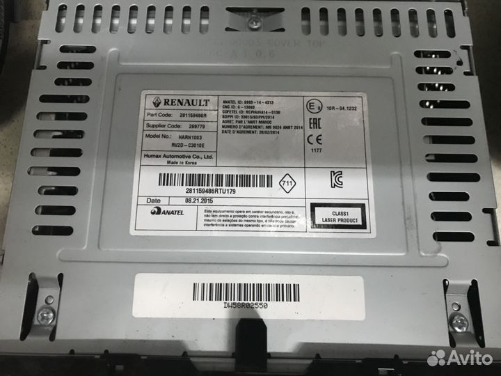 Штатная магнитола Рено + 2 колонки