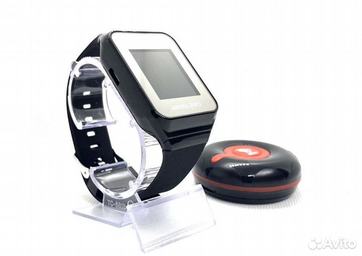 Кнопка вызова персонала и часы пейджер Популяр