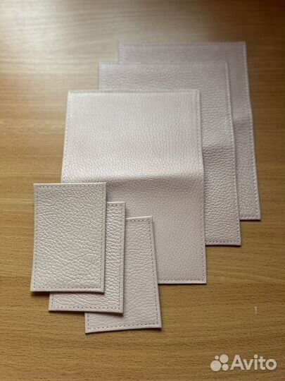 Кожаные обложка для паспорта и кардхолдер, новые