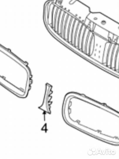 Накладка решётки радиатора BMW 7 e65