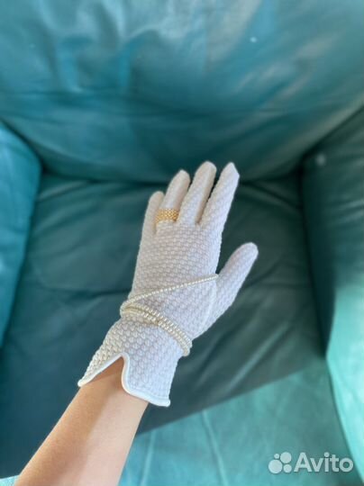 Перчатки белые винтаж