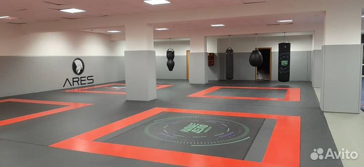 Борцовский ковер 6х6 трехцветный