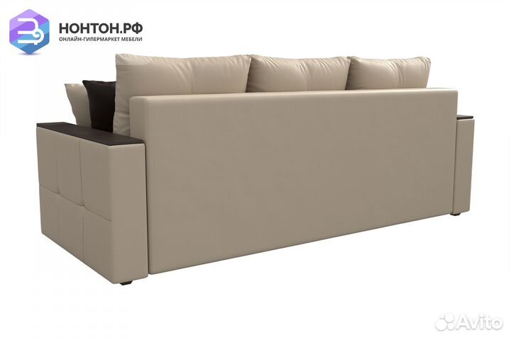 Диван еврокнижка Валенсия экокожа бежевая