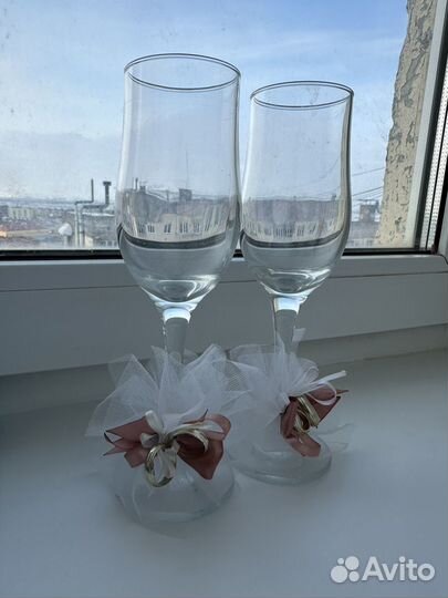 Фужеры бокалы свадебные